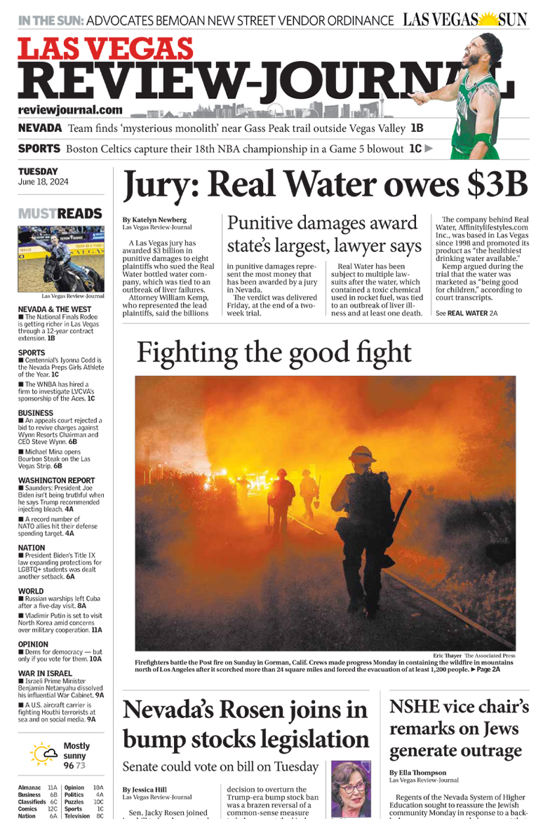 Kemp Jones attorneys reviewing Real Water ALS evidence