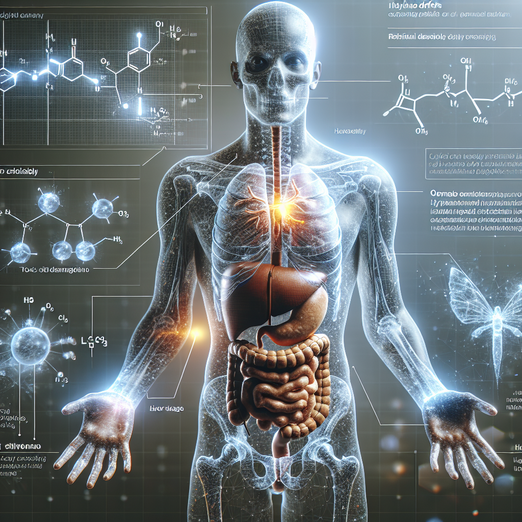 Generate a high-quality, photorealistic image utilizing natural light and soft shadows to demonstrate Hydrazine's Dangers: Exploring Actual Instances of Toxic Effects and Severe Liver Damage. This presentation may include visuals of scientific data, diagrams that showcase the chemical structure of hydrazine, realistic depictions of its toxic effects on the human body, particularly focusing on the liver, and representational stories of individuals who have experienced these effects. Ensure that the information is communicated in an engaging and harrowing manner to truly capture the shocking truths about hydrazine toxicity.