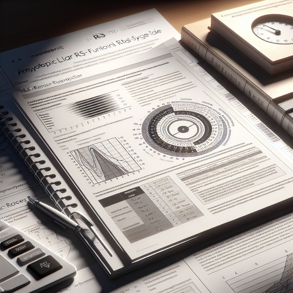 An informative and photorealistic image illuminating the topic of the ALSFRS-R (Amyotrophic Lateral Sclerosis Functional Rating Scale - Revised). The image should include legible diagrams and charts to represent the rate of ALS decline, as predicted by this measure. The lighting of the image should be natural, with soft shadows lending depth and reality to the document's presentation. The guide should appear effortless, intuitive, and easy to understand, targeting a wide range of audience, from caregivers to healthcare professionals.