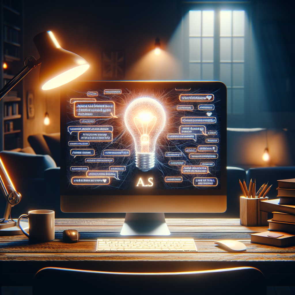 An image representing an online community's meeting dealing with ALS, portrayed as a beacon of strength and unrivaled support. Showcase a computer screen filled with messages of encouragement, helpful insights, and uplifting sentiments. In the background, we see hints of a comfortable, quiet room, lit by the warm glow of a desk lamp, creating soft shadows around the room. Emphasize the aspect of connectivity and solidarity this virtual forum brings to its members, reflecting the resilience of the human spirit even in the face of immense adversity.