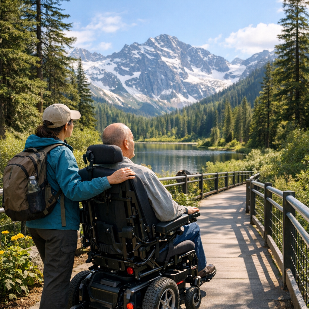 Illustration of Accessible Trails: Stunning Nature Therapy for ALS