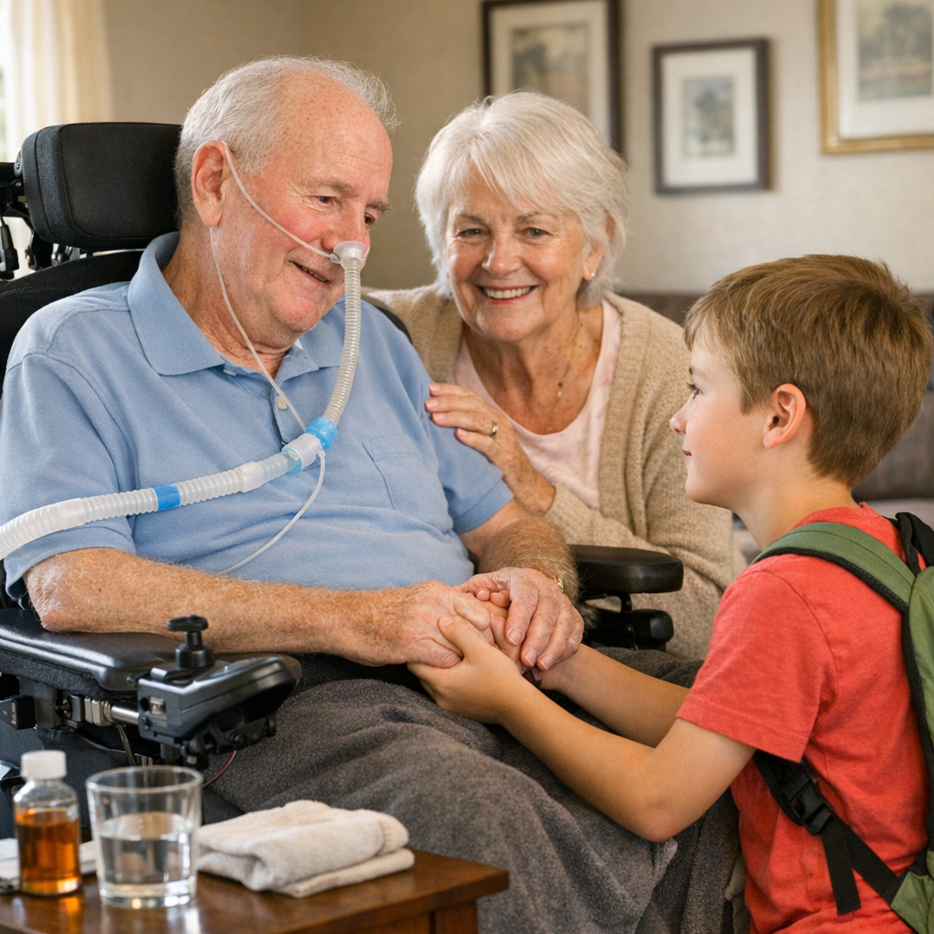 Illustration of ALS Grandparents: Must-Know Challenges for Grandkids Visits