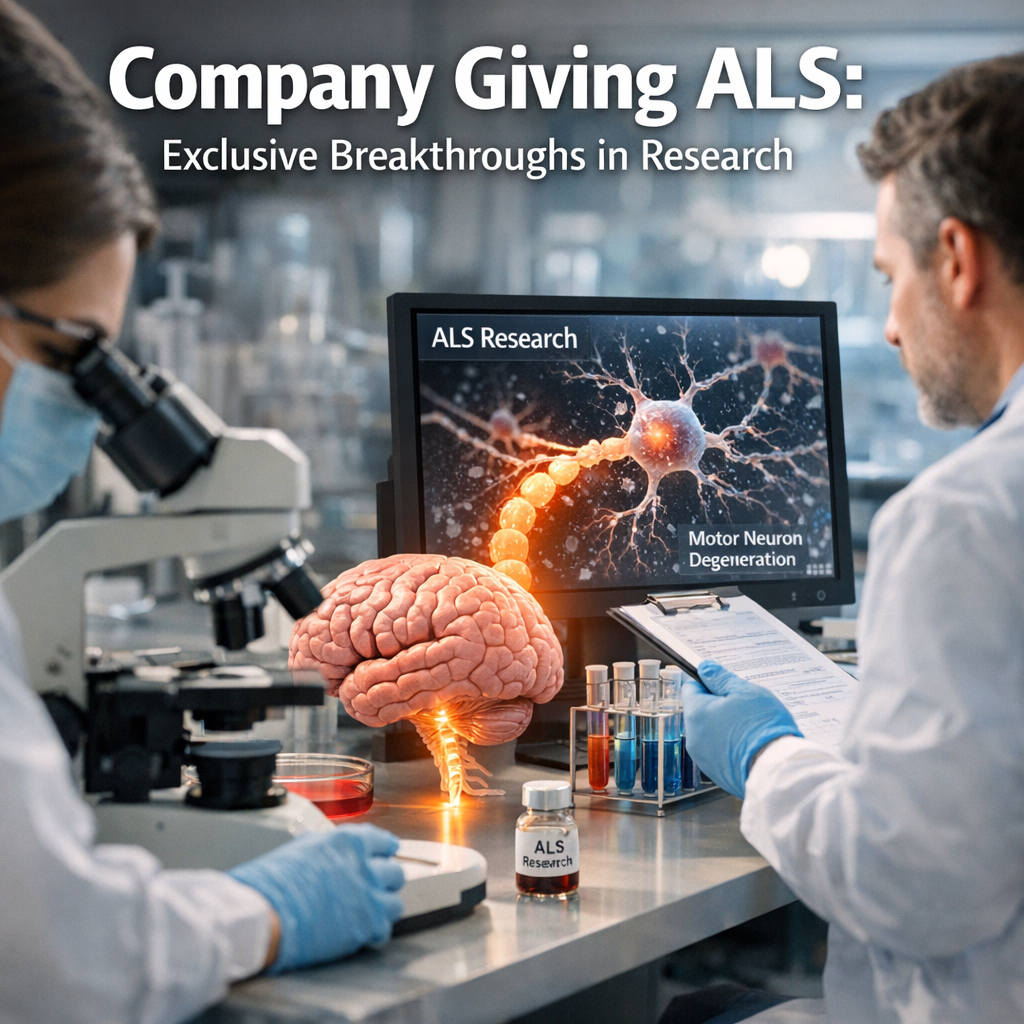 Illustration of Company Giving ALS: Exclusive Breakthroughs in Research