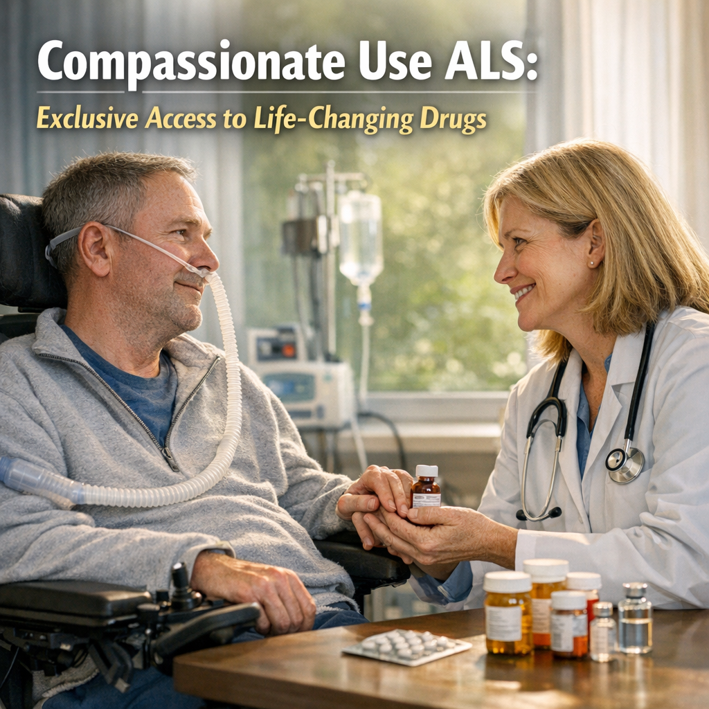 Illustration of Compassionate Use ALS: Exclusive Access to Life-Changing Drugs