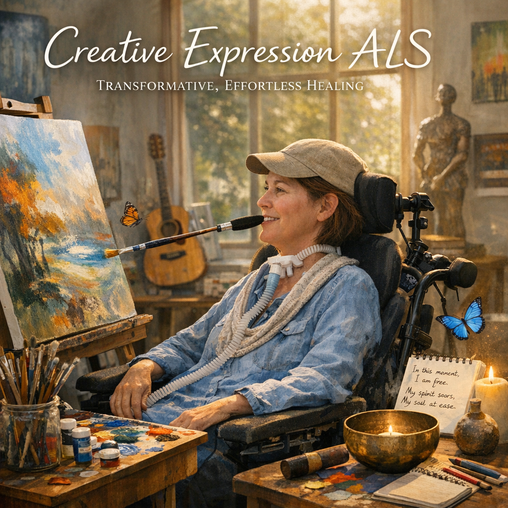 Illustration of Creative Expression ALS: Transformative, Effortless Healing