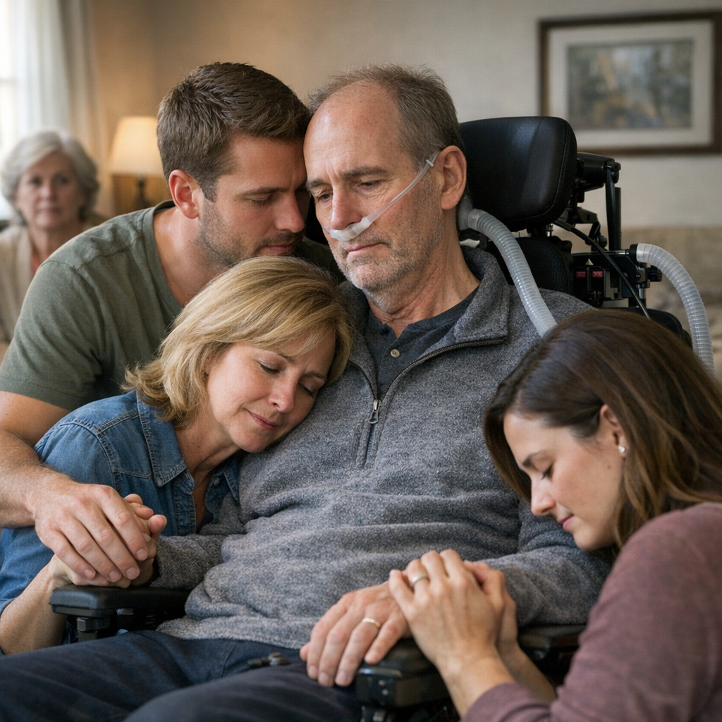 Illustration of Grieving While Living ALS: Must-Have Family Support