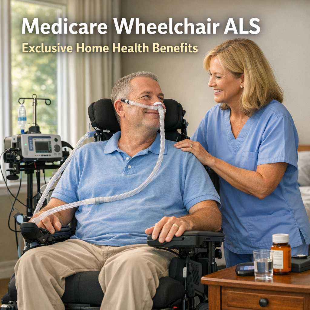Illustration of Medicare Wheelchair ALS: Exclusive Home Health Benefits