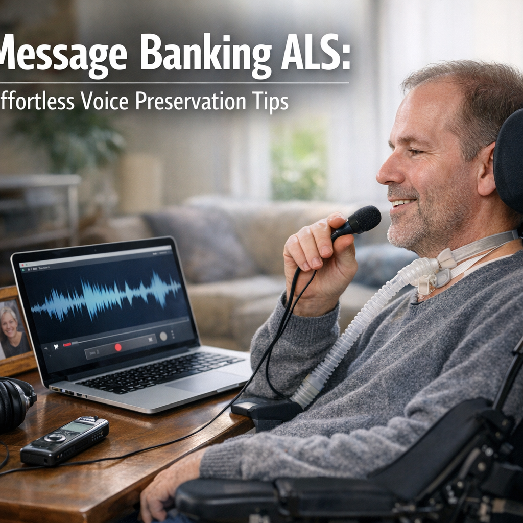 Illustration of Message Banking ALS: Effortless Voice Preservation Tips