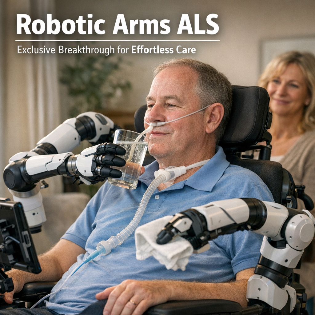 Illustration of Robotic Arms ALS: Exclusive Breakthrough for Effortless Care