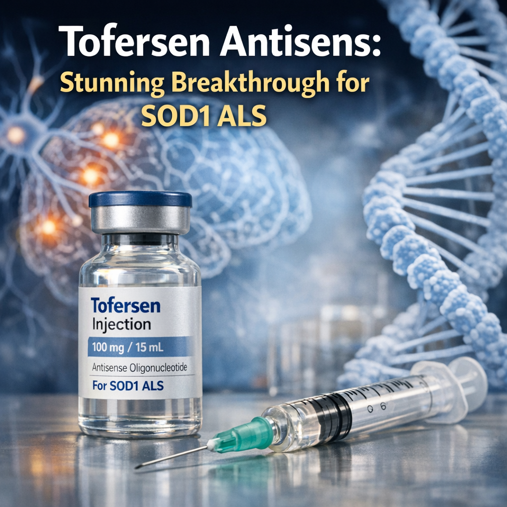 Illustration of Tofersen Antisens: Stunning Breakthrough for SOD1 ALS